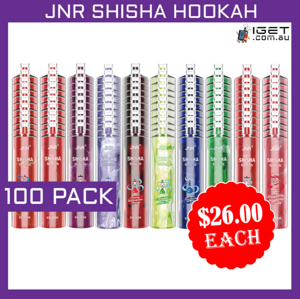 JNR SHISHA HOOKAH – 12000 PUFFS – 100 PACK