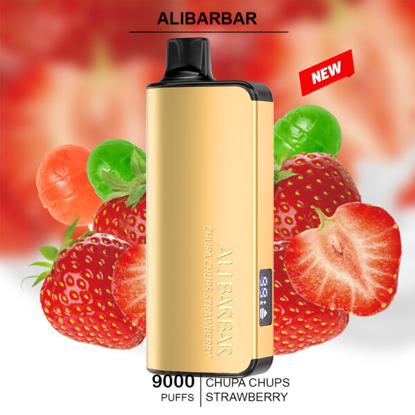 ALIBARBAR INGOT – CHUPA CHUPS STRAWBERRY – 9000 PUFFS