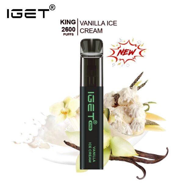 IGET KING VANILLA ICE CREAM – 2600 PUFFS