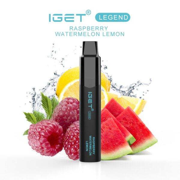 IGET LEGEND RASPBERRY WATERMELON LEMON – 4000 PUFFS