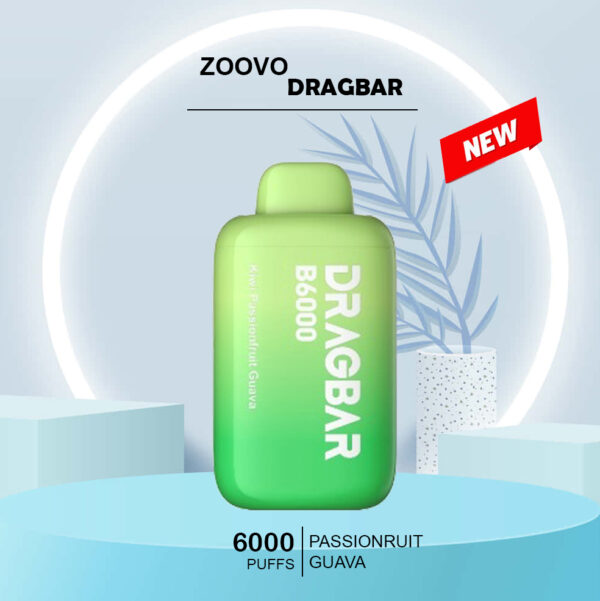 Zoovoo Dragbar Kiwi Passionfruit Guava – 6000 Puffs